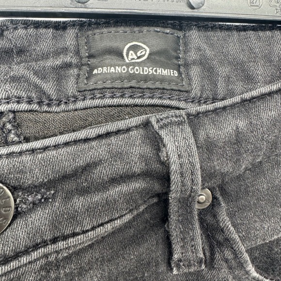 AG Adriano Goldschmied Stevie Ankle Slim Straight‎ Leg Black Jeans - Picture 6 of 8